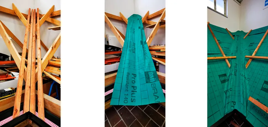 Laťování úžlabí BRAMAC