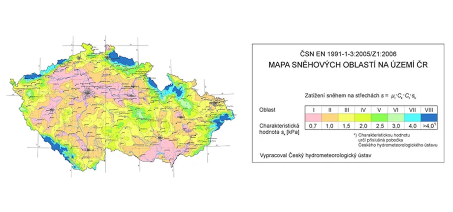 Protisněhová mapa ČR BRAMAC