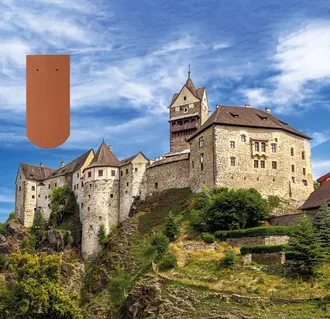 Opál na střechu hradu Loket