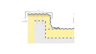 Detail ukončení hydroizolační vrstvy u atiky – zatepleno