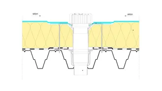Detail ukončení hydroizolační vrstvy u vtoku, TPZ