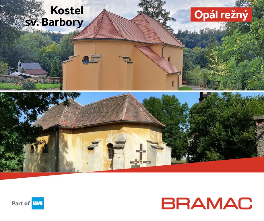 Nemá věž, ale přesto je střecha v kostela v Debři krásná