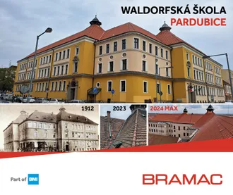 Waldorfská škola v Pardubicích si k 30letému výročí nadělila novou střechu